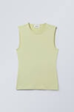 Light Dusty Yellow - Soft Fitted Tank Top - 0