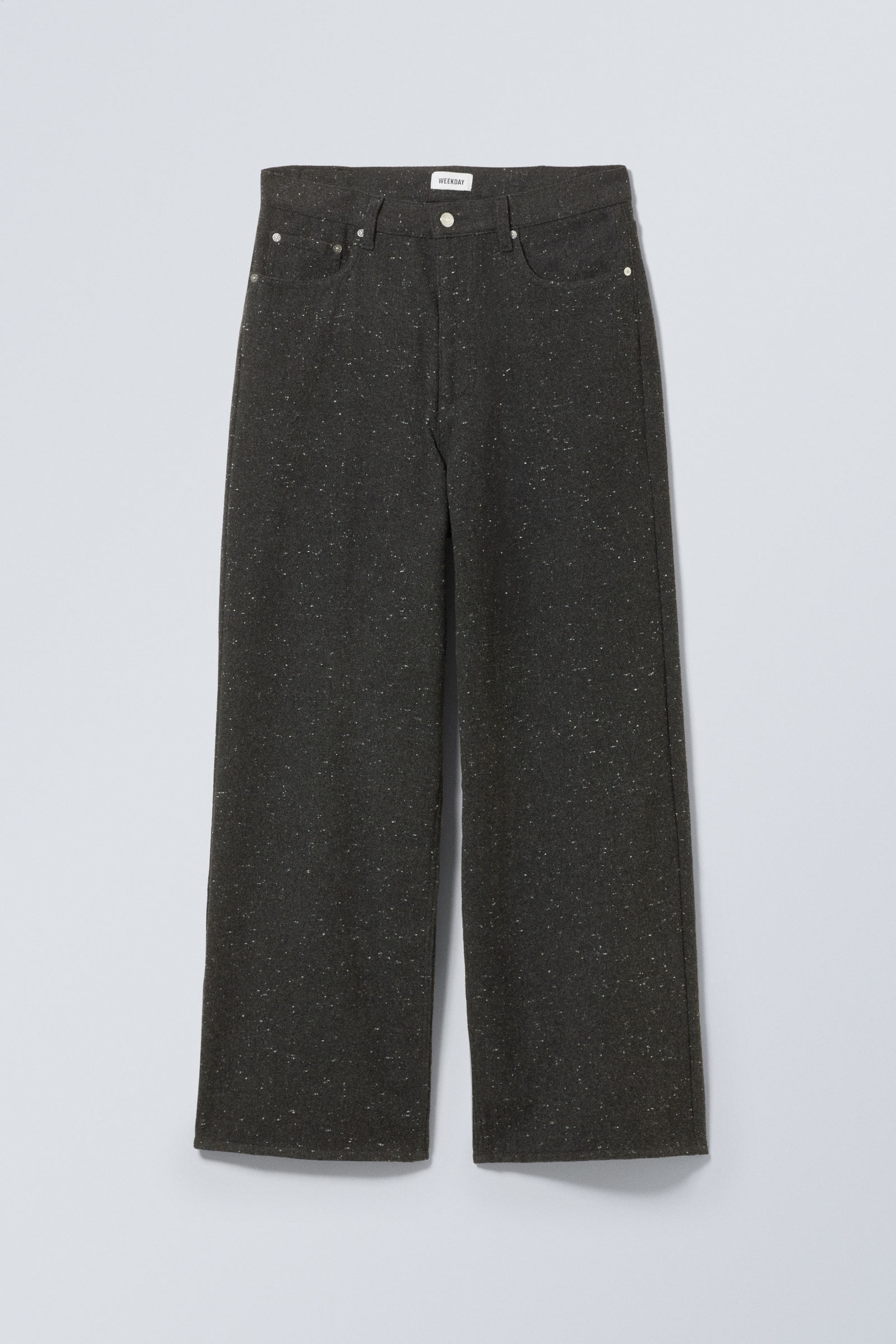 Dark Grey - Astro Loose Baggy Neps Suit Trousers - 2