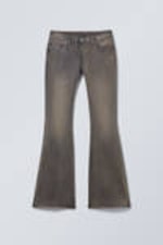 Blue Clay - Grey - Flame Low Rise Slim Flared Leg Jeans - 2