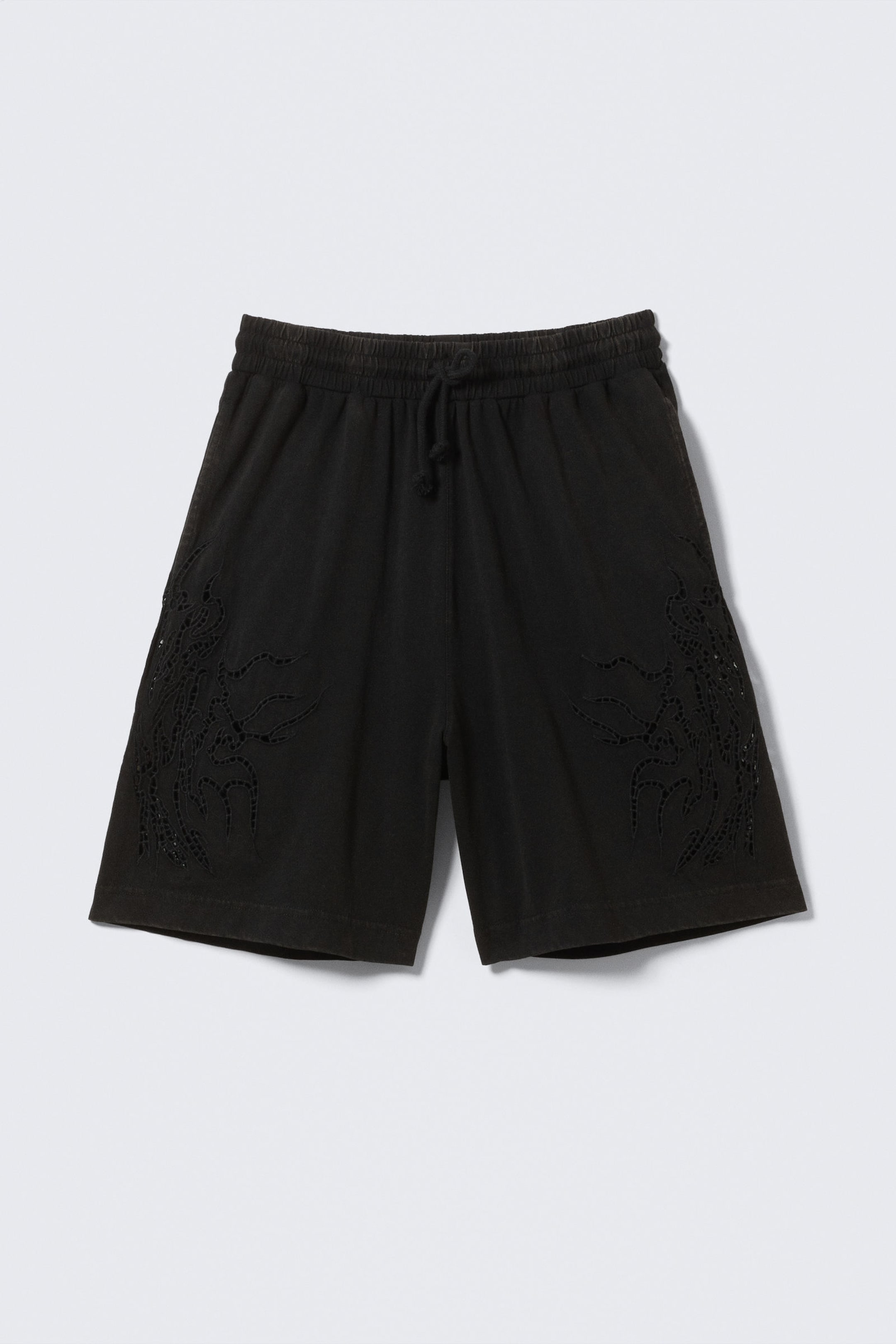 #272627 - Broderie Anglaise shorts i lös passform - 1