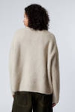 Dusty Beige - Knitted Single-Breasted Cardigan - 3