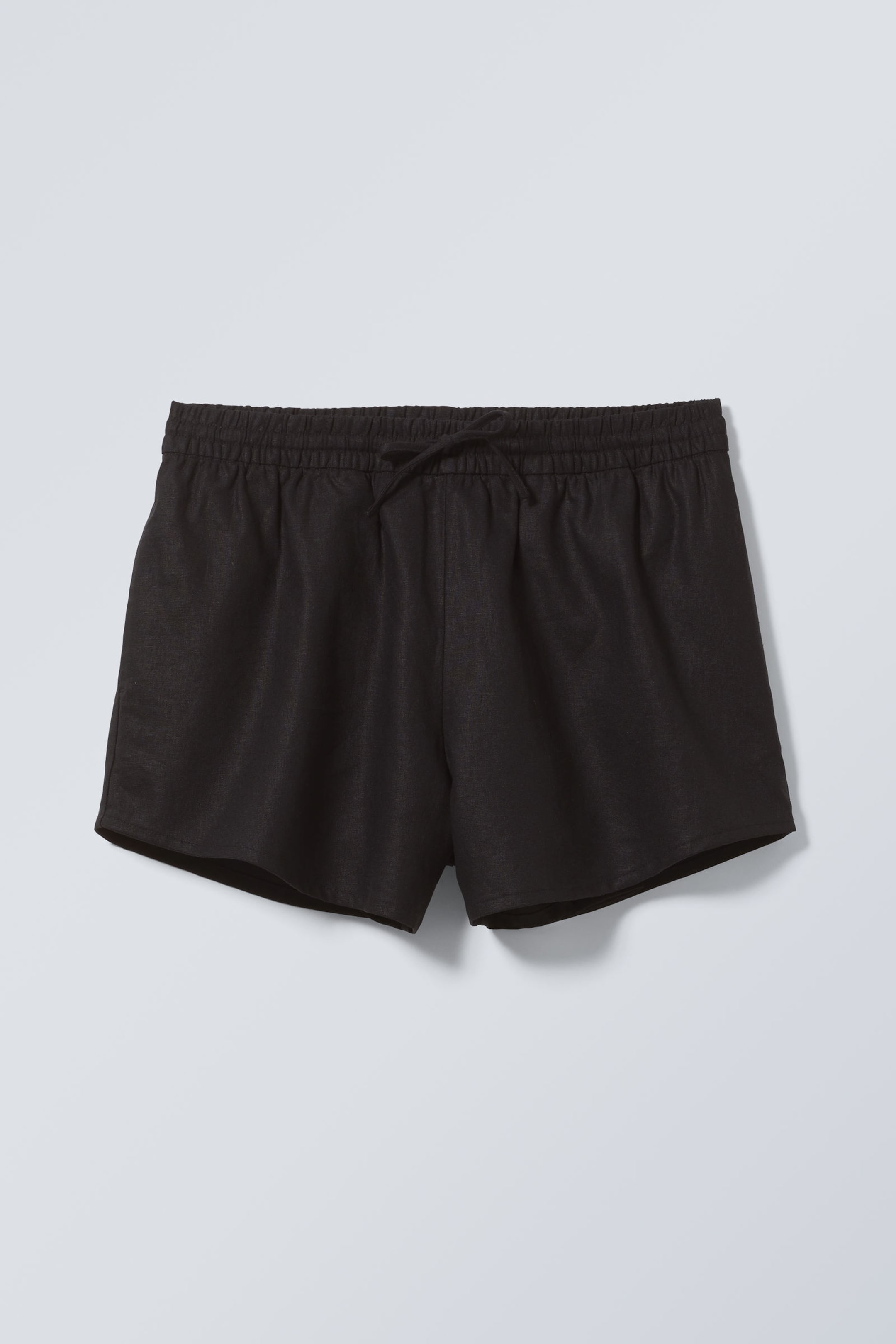 Black - Tyler Linen Blend Shorts - 0