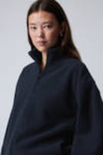 Navy Blue - Fleece Zip Jacket - 0