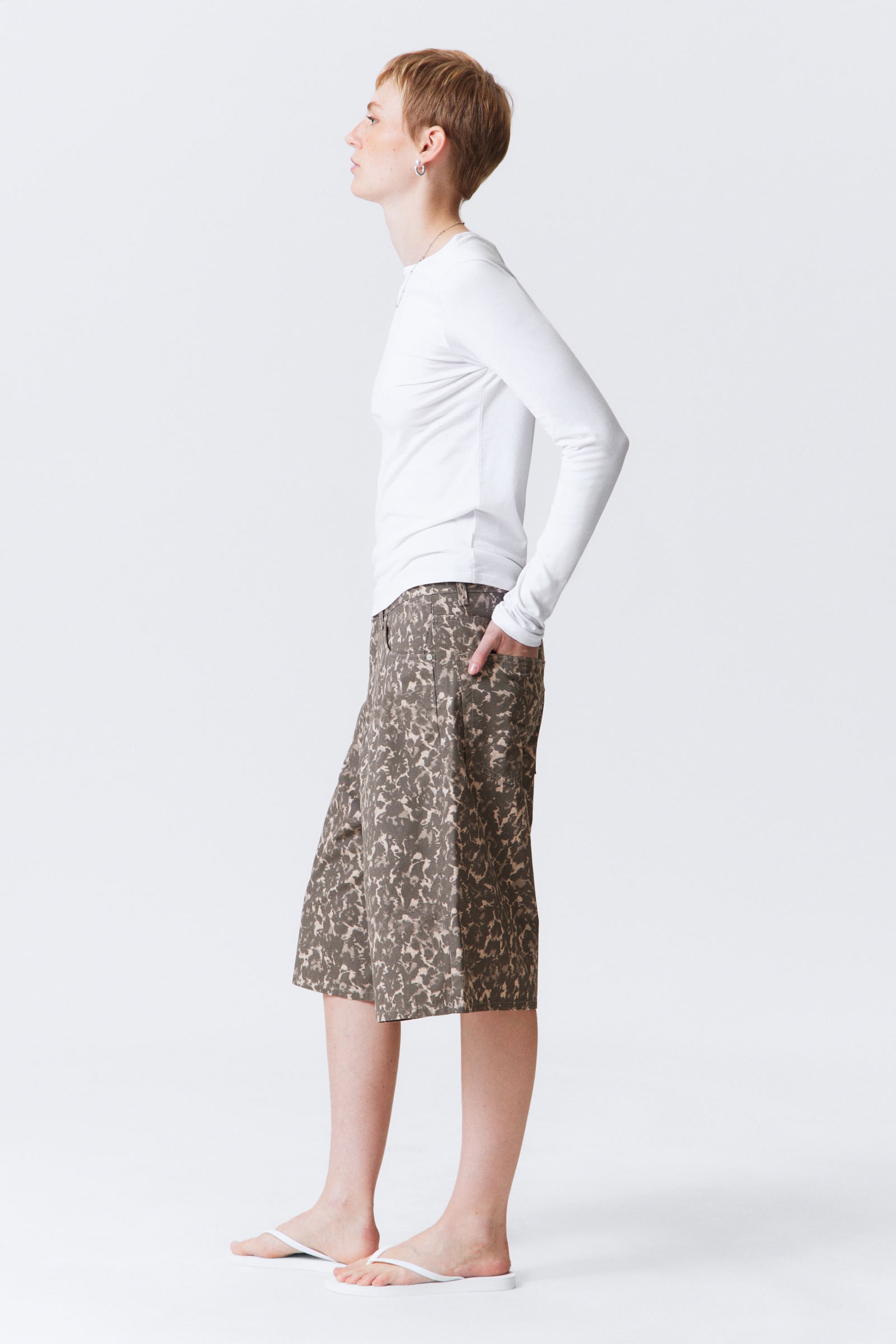 Leopardenmuster - Lockere Baggy-Shorts aus bedrucktem Baumwoll-Twill - 6