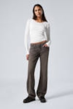 Clay Grey - Grey - Arrow Low Rise Regular Straight Leg Jeans - 0