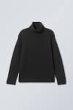 Black - Renzo Relaxed Wool Blend Turtleneck - 2