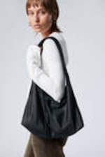 Black - Rectangular Shoulder Bag - 0