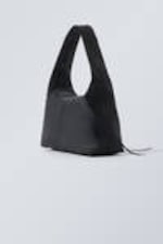 Black - Rectangular Shoulder Bag - 4