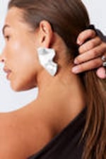Silver - Sculpted Earrings - 0