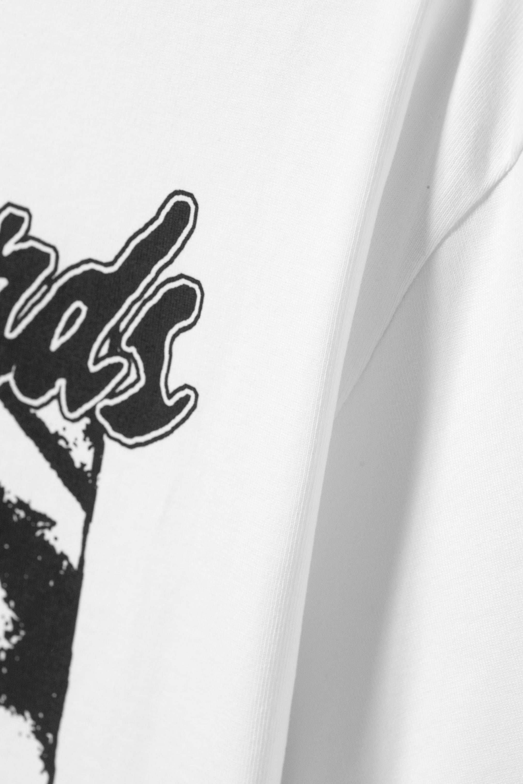 White - Afterwards - Relaxed Graphic Printed T-shirt - 5