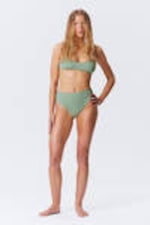 Pastel Green - High Rise Brazilian Bikini Bottoms - 1