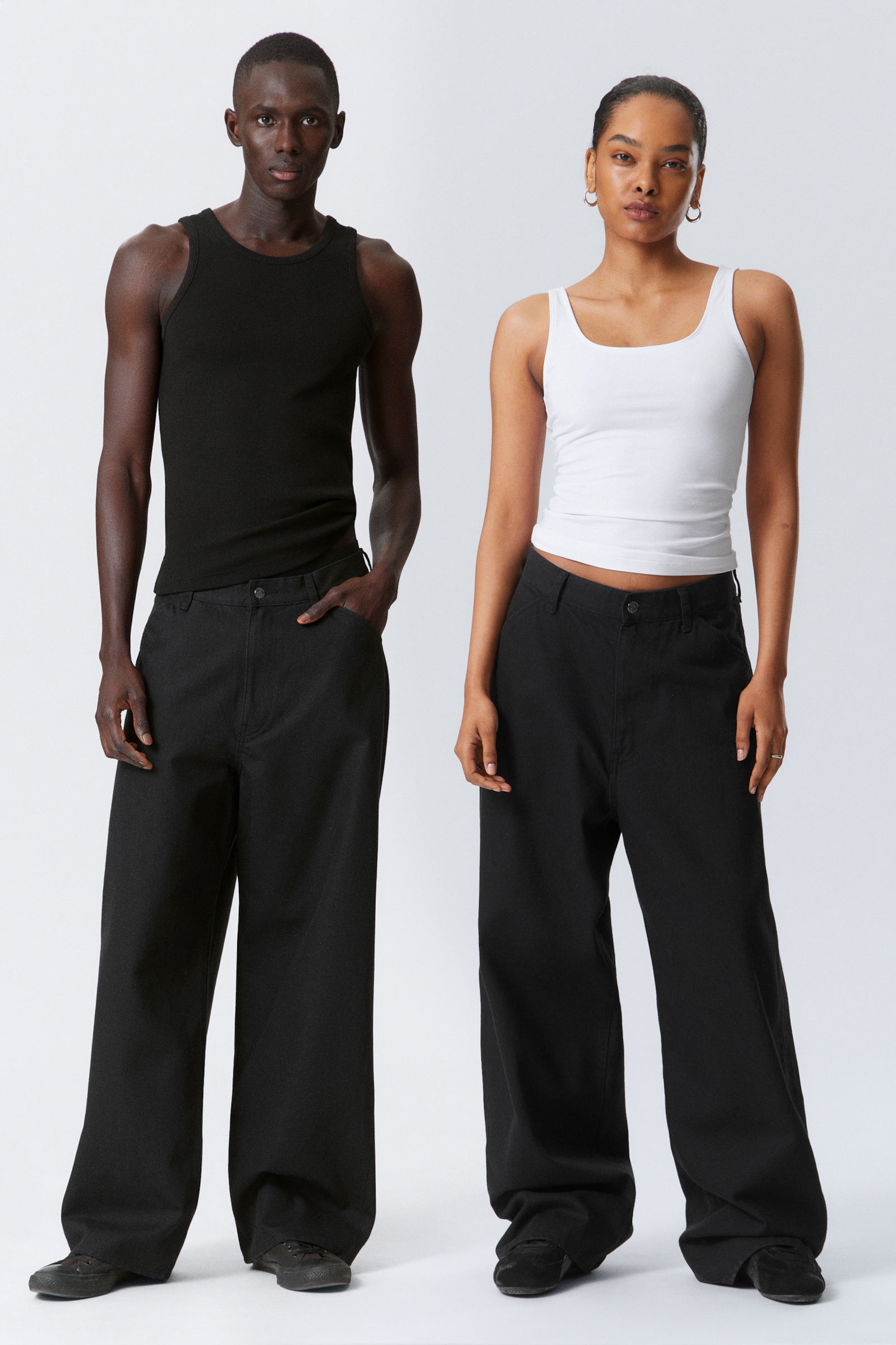 #272628 - Astro - Locker sitzende, weite Leinen-Mix-Hose - 2