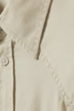 Light Beige - Loose Long-Sleeved Cotton Twill Shirt - 5