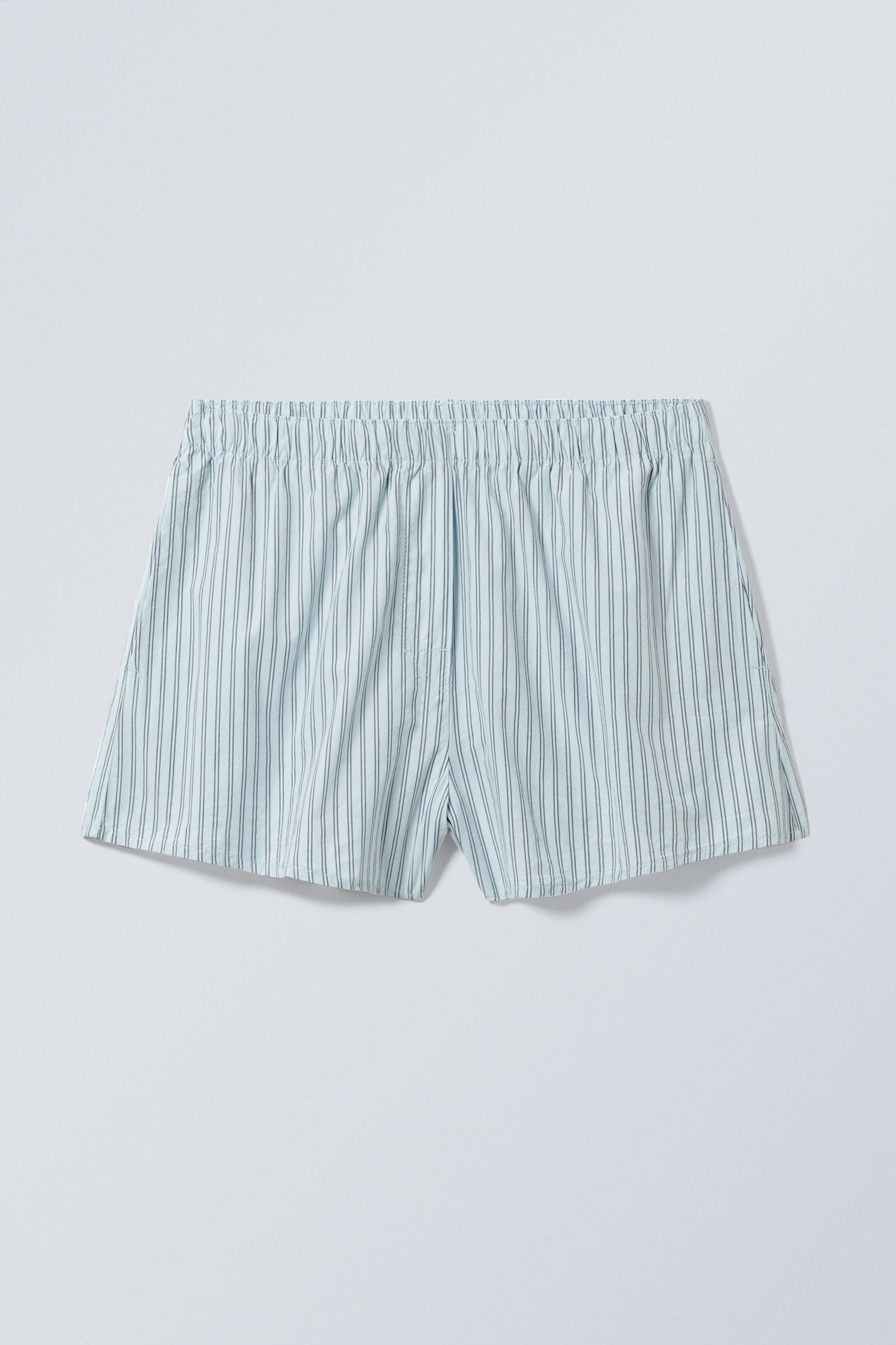 Blau gestreift - Relaxte Baumwoll-Boxershorts - 0