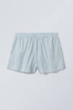 Blue Stripe - Relaxed Boxer Cotton Shorts - 0