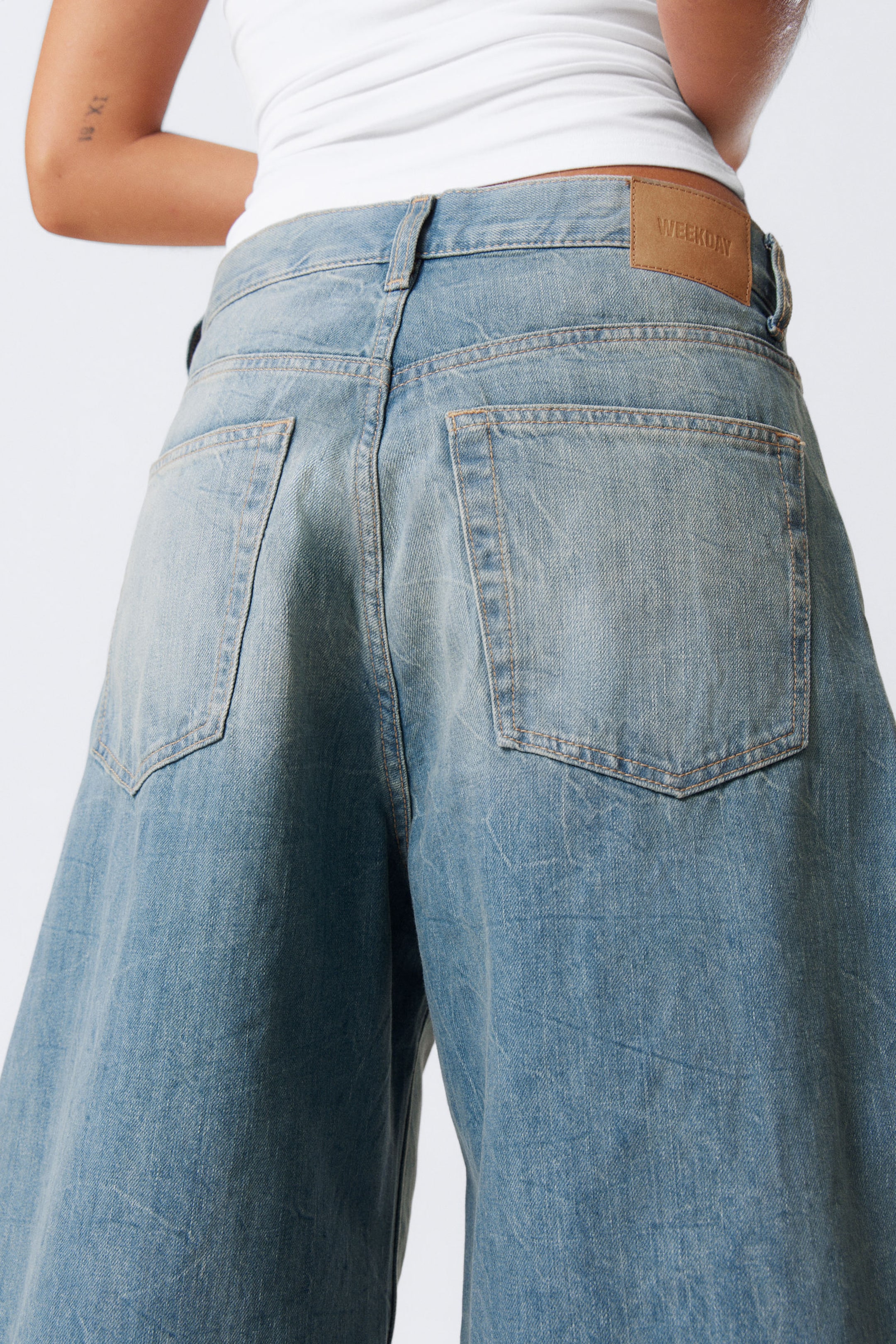Cyan Dust - Mittelblau - Lockere Baggy-Jeansshorts Astro - 8