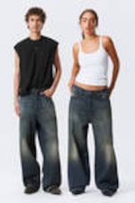 #4C5164 - Astro Loose Baggy Leg Jeans