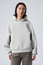 Light Grey - Oversized Scuba Hoodie - 1