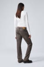 Clay Grey - Grey - Arrow Low Rise Regular Straight Leg Jeans - 3