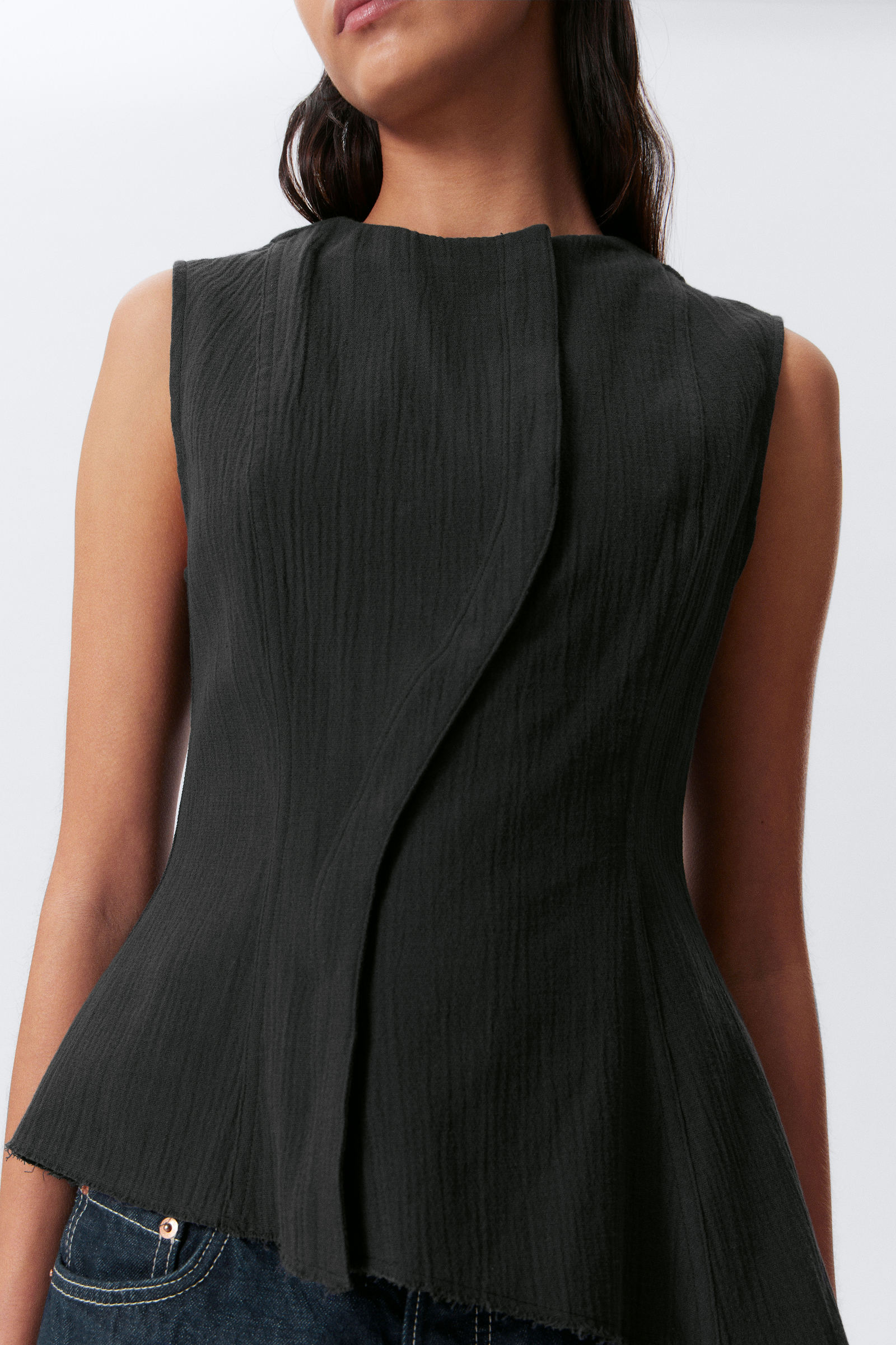 Peplum asymmetrical top clearance
