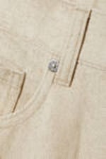 Ecru - Astro Baggy Linen Blend Trousers - 4