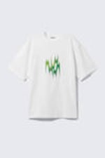 White - Blade Wings - Relaxed Graphic Printed T-shirt - 3