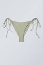 Light Dusty Khaki - Strappy Bikini Bottoms - 0