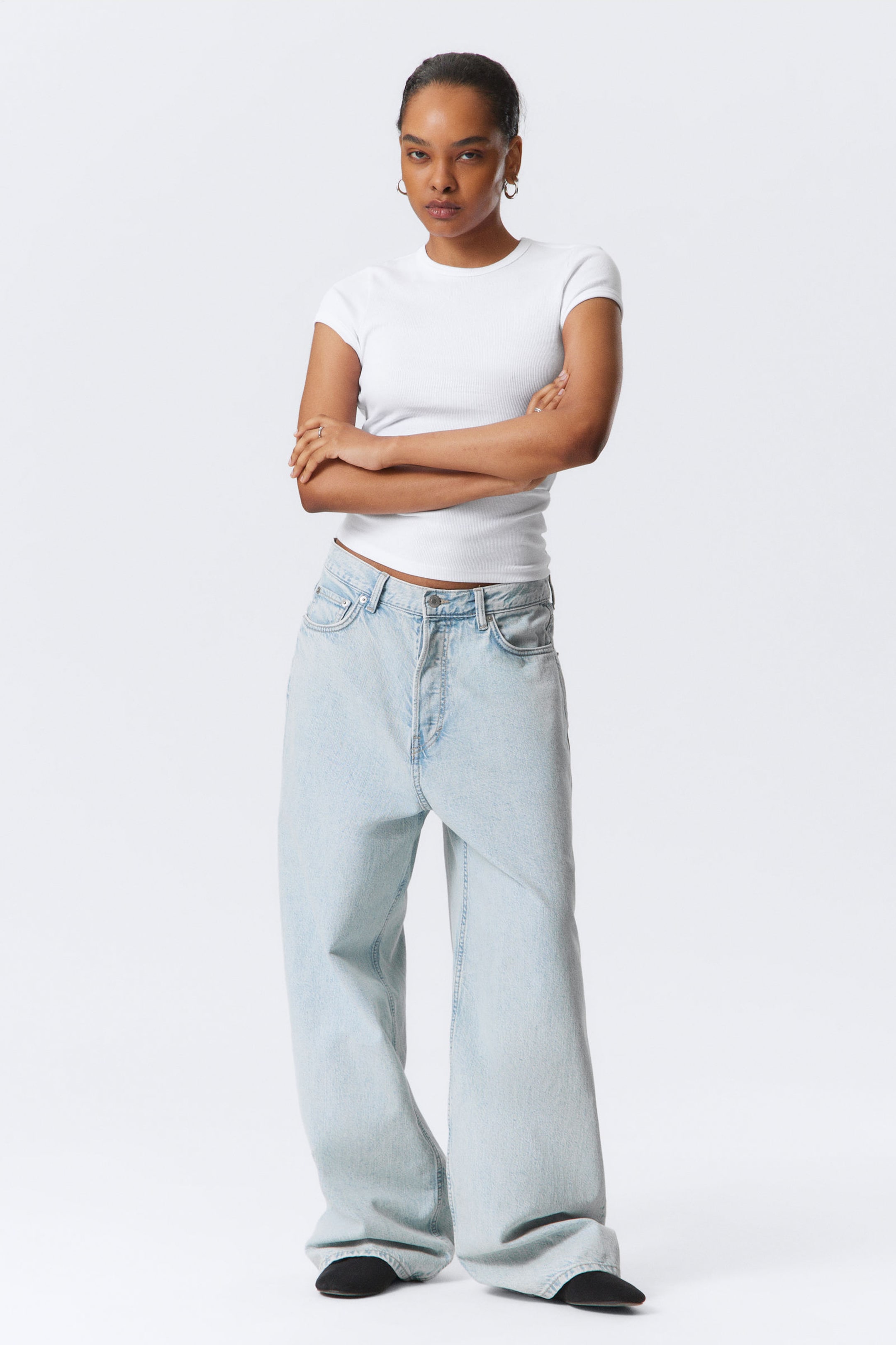 Snow Blue - Hellblau - Astro Loose Baggy Leg Jeans - 5