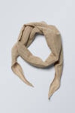 Dusty Beige - Structured Ramie-Blend Scarf - 0