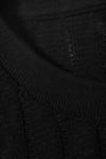 Black - Boxy Structured Cotton Tank Top - 5