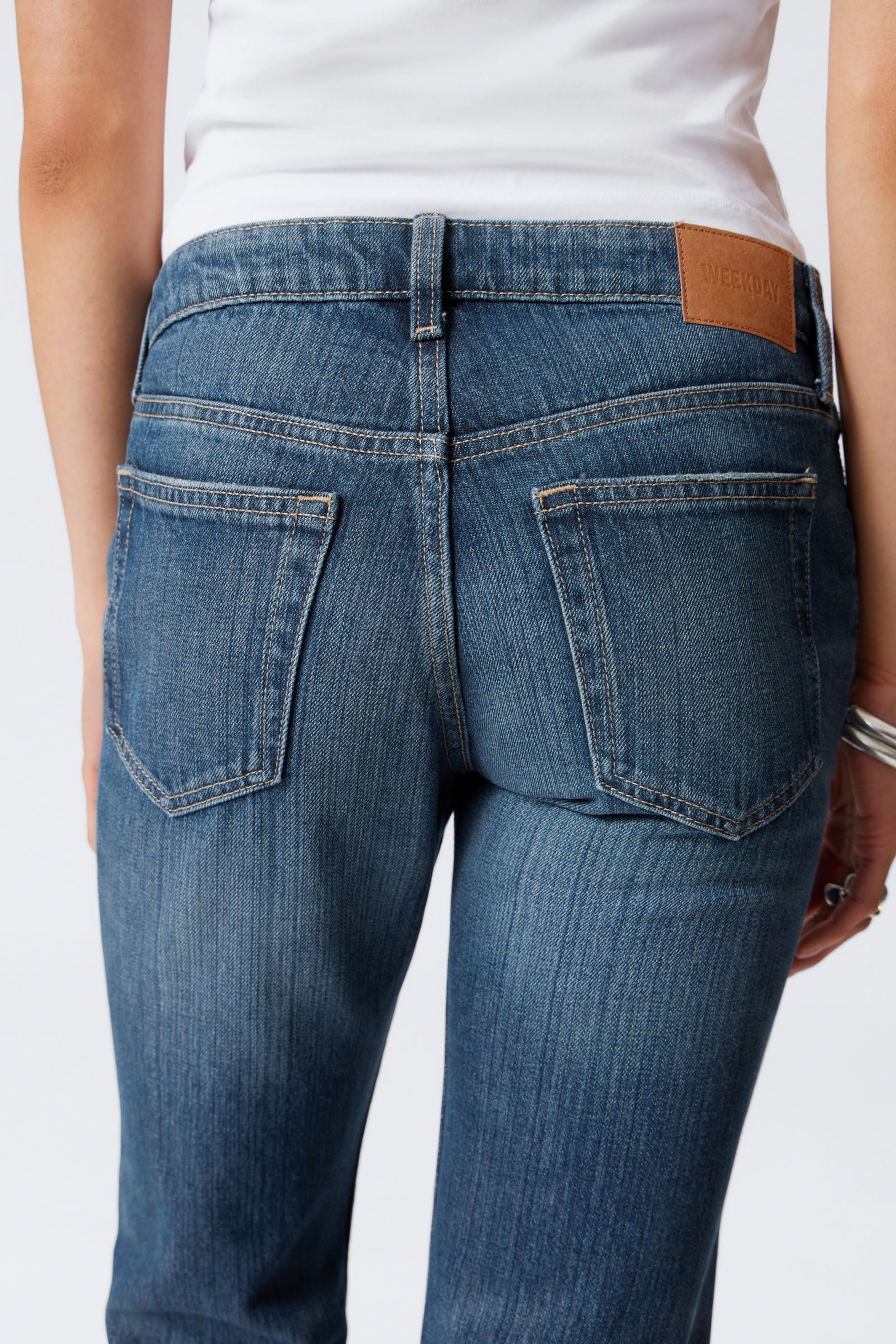 nova low rise slim bootcut leg jeans - Mine Blue - Medium nova low rise slim bootcut leg jeans - Mine Blue - Medium