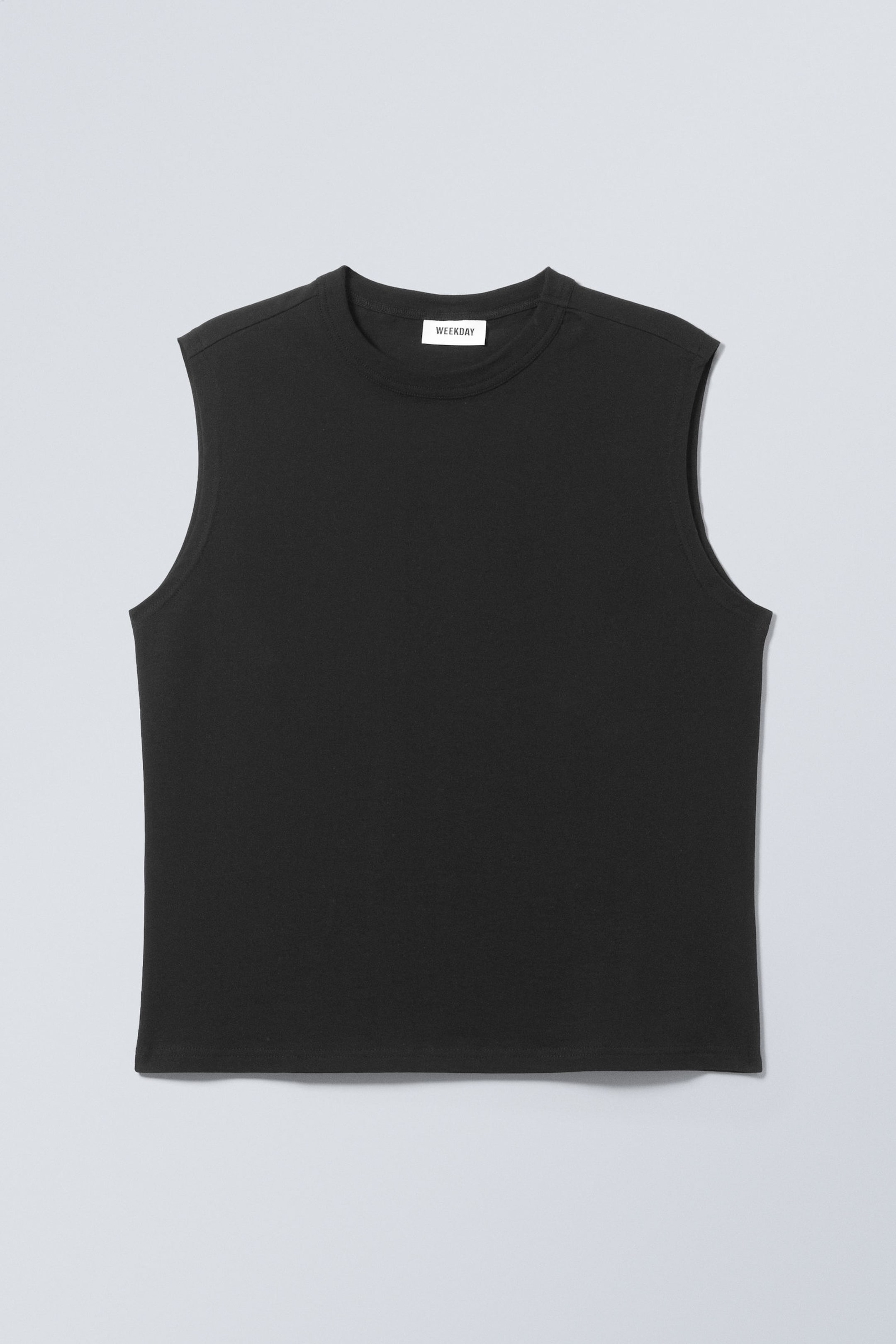 Black - Boxy Tank Top - 0