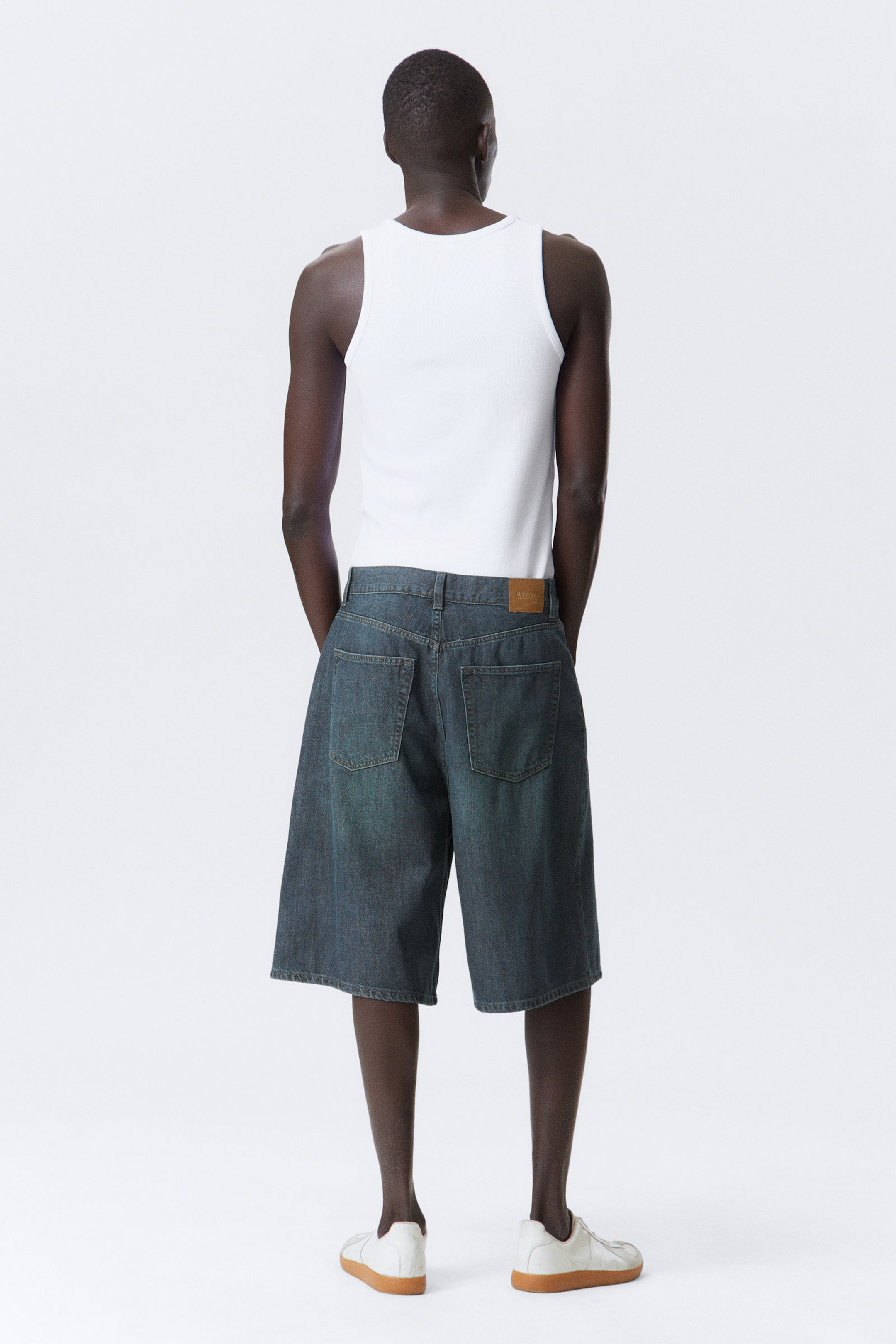 Lake Blue - Medium Blue - Astro Denim Loose Baggy Shorts - 8