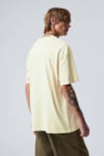 Dusty Beige - Oversized Graphic Printed T-shirt - 3