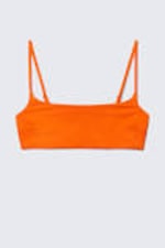 Fel oranje - Bikinitop met lage hals - 4