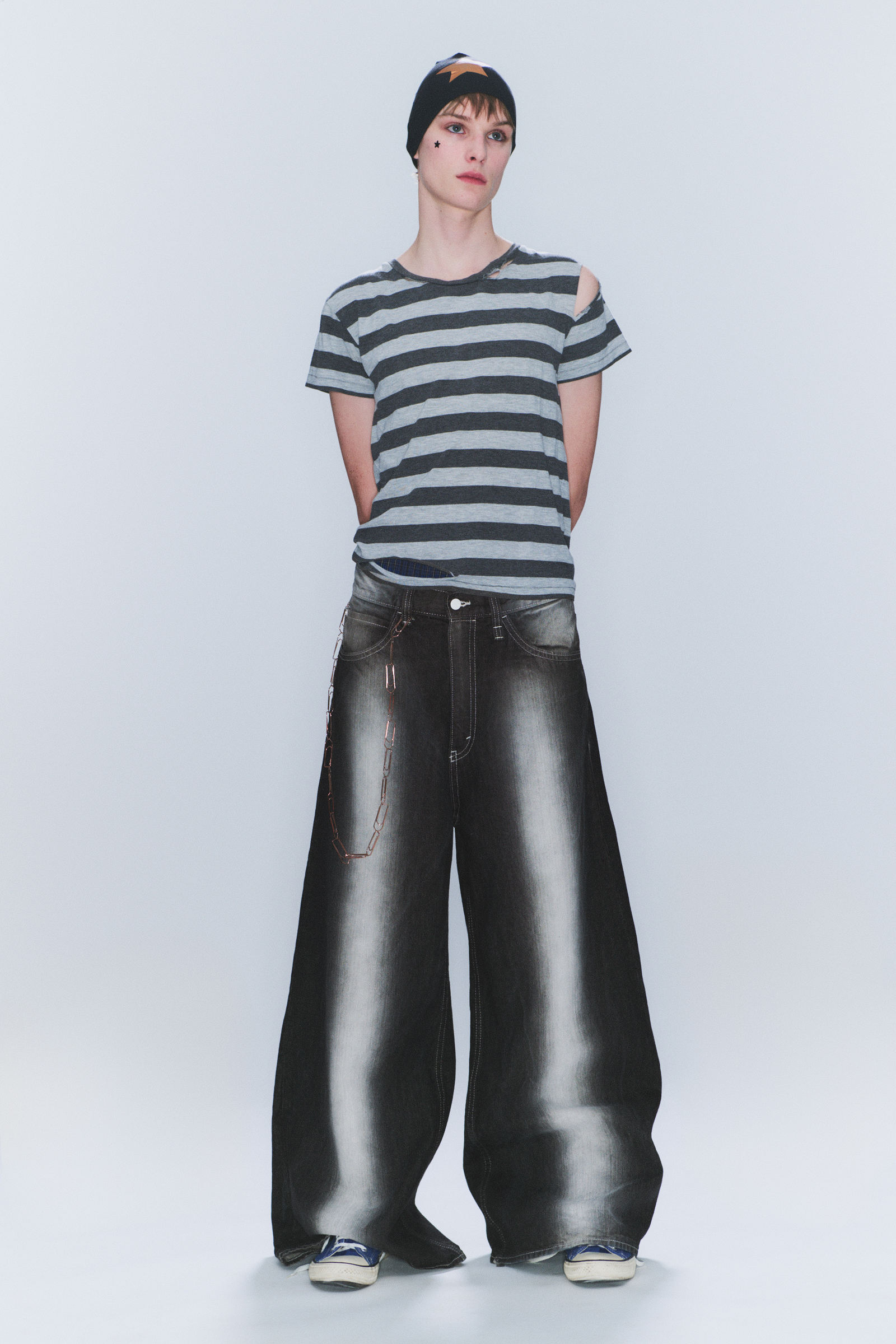 booty bei low waist skinny bootcut jeans - Black Top Rinse