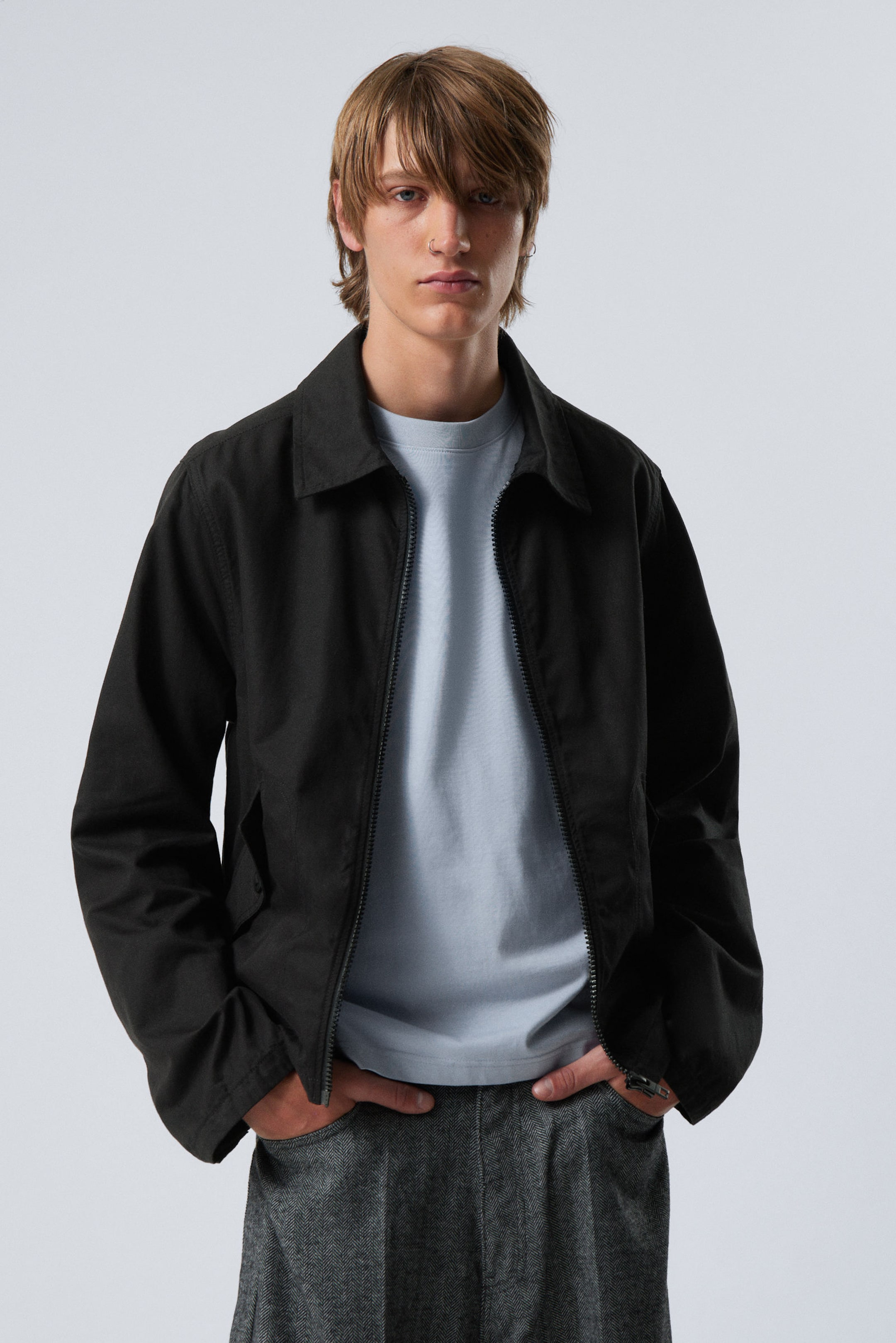 Black - Regular Linen Blend Jacket - 0