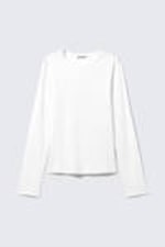 White - Soft Long-Sleeved Cotton Jersey Top - 3
