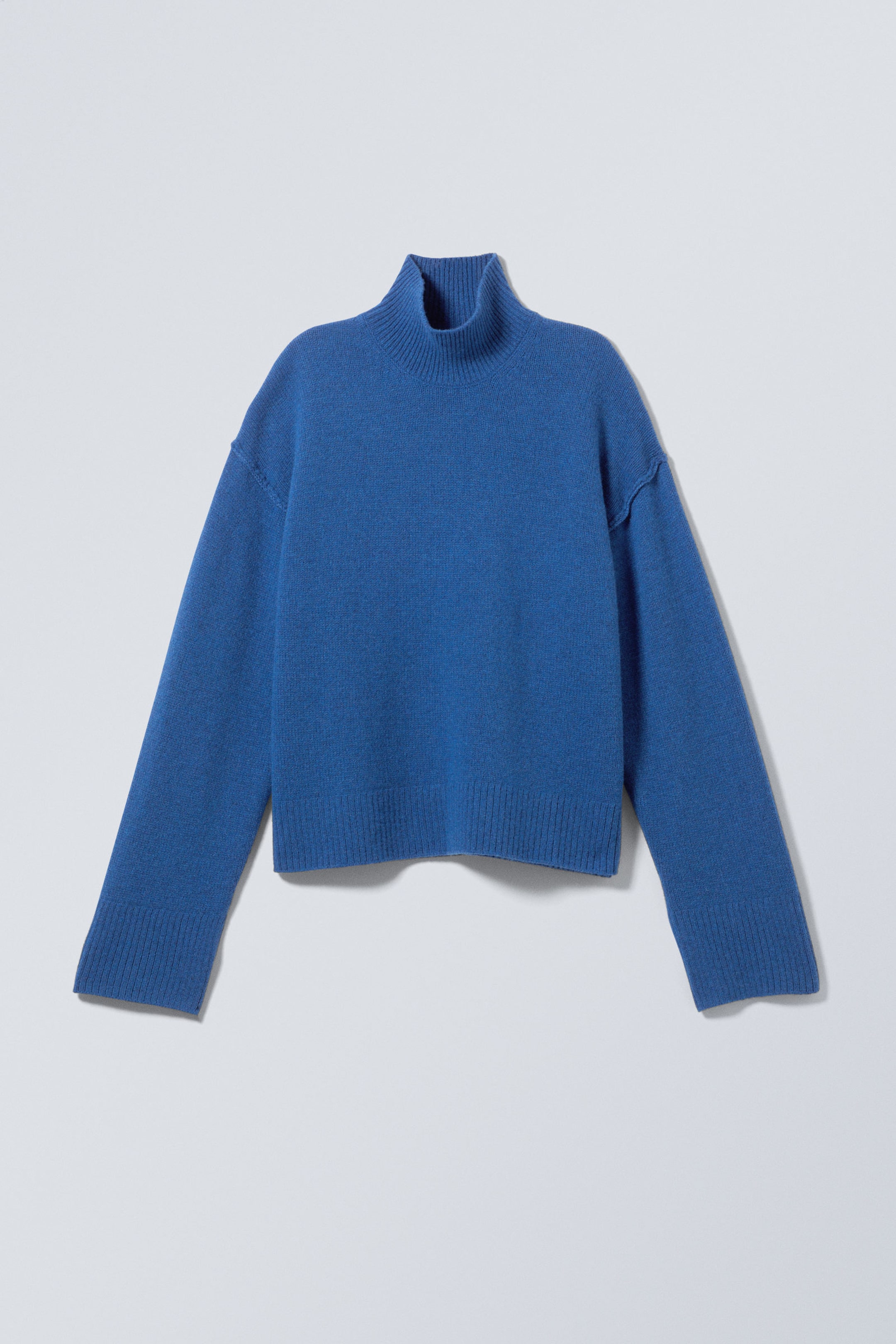 Blau - Rollkragenpullover aus Wolle Maggie - 0