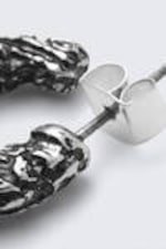 Zilver - Bewerkte, grove oorringen - 3