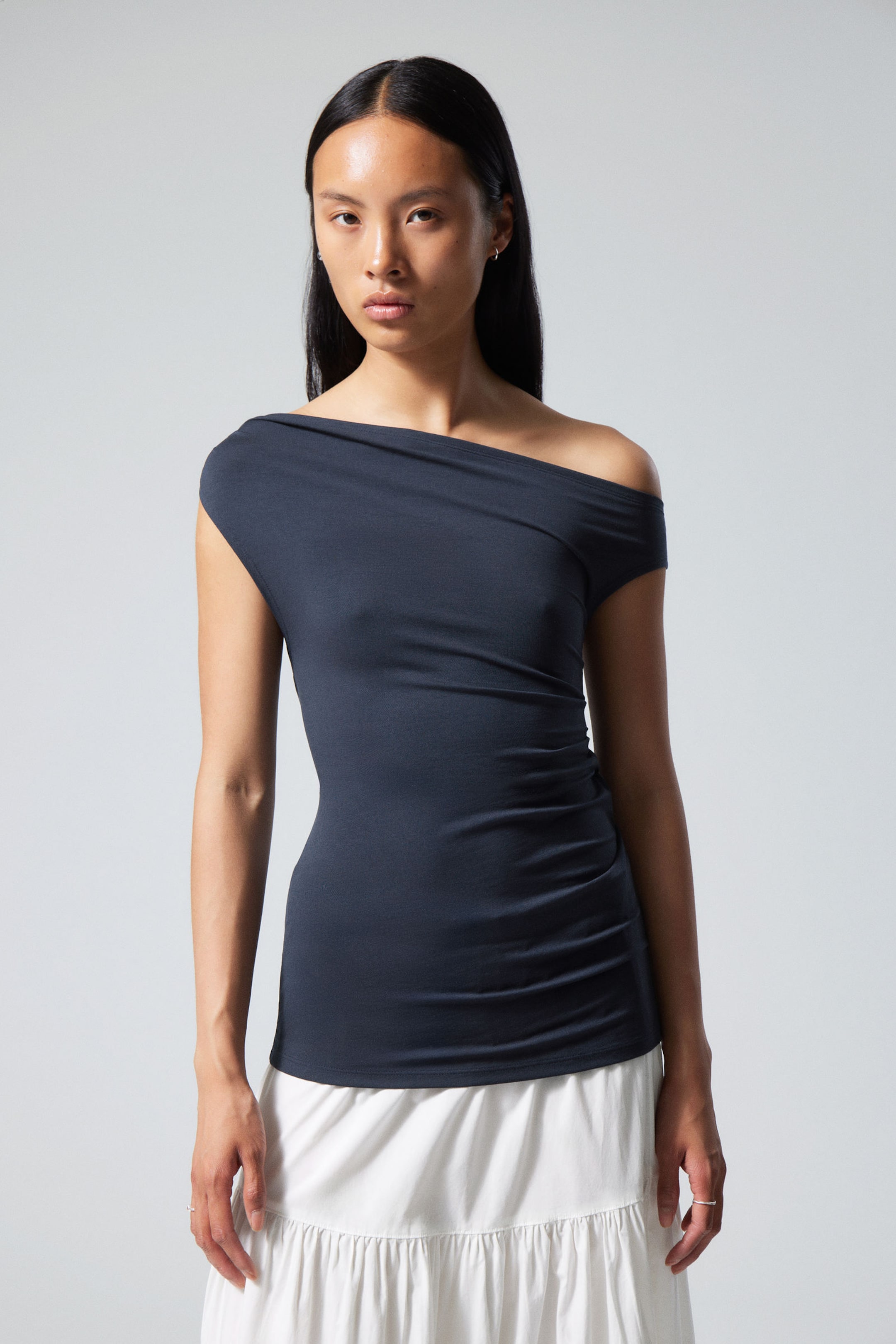 Dark Blue - Hera Drape Top - 1