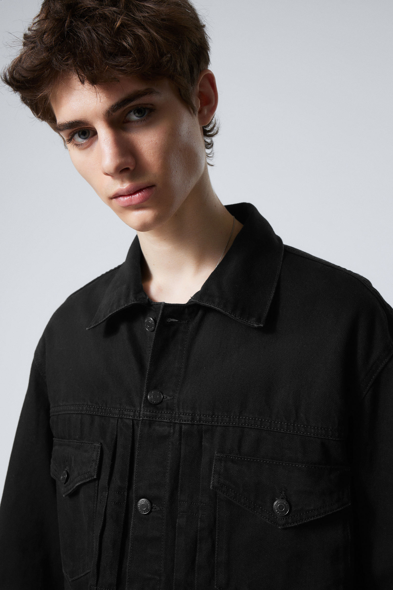 relaxed fit denim jacket - Black Rinse - Black | Weekday WW