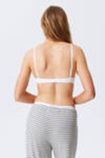 Wit - Pointelle bralette met lage ronde hals - 3