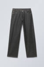 Schwarze Waschung - Sphere Low Waist Loose Straight Leg Jeans - 0