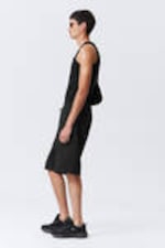Black - Loose Fit Scuba Shorts - 2