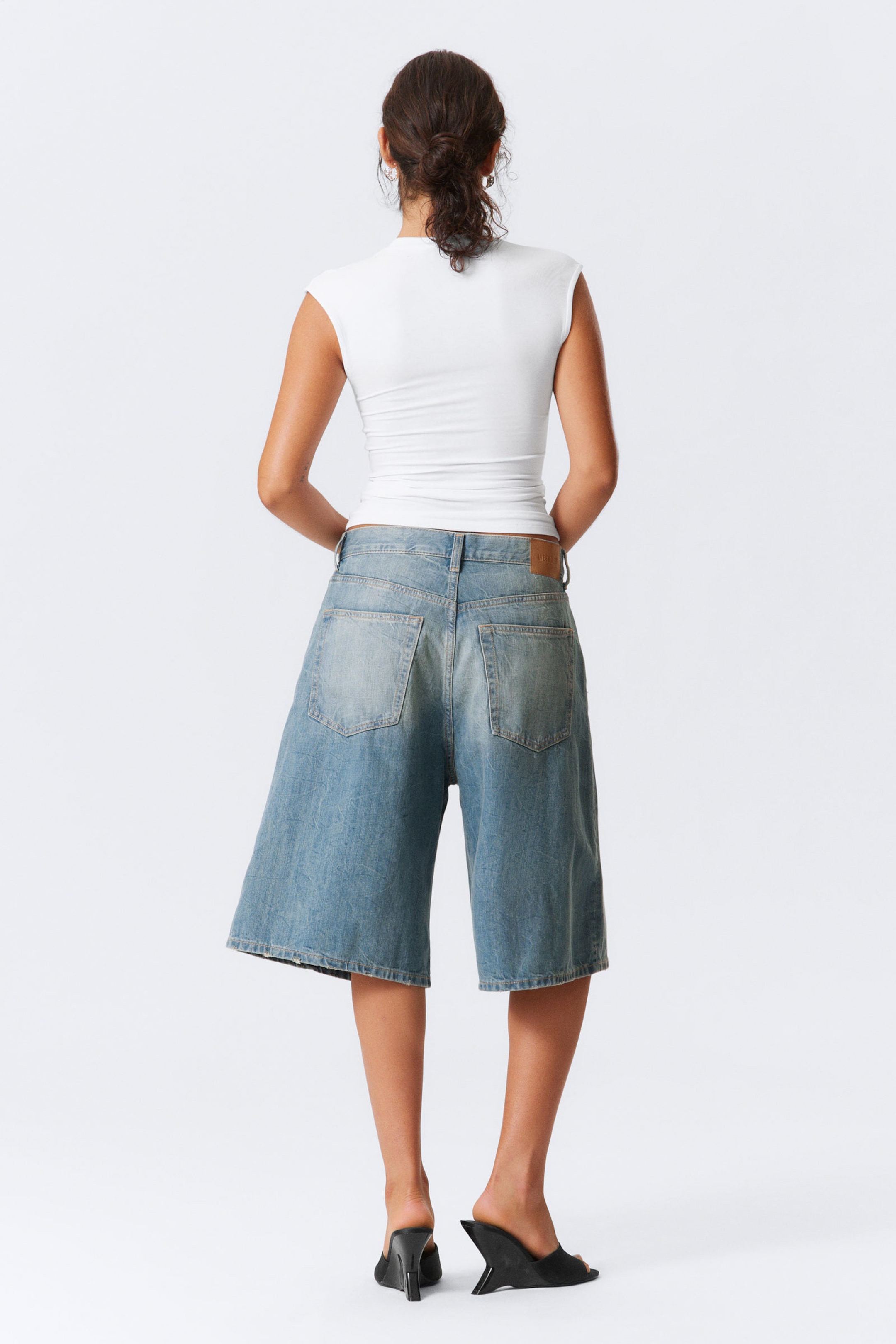 Cyan Dust - Mittelblau - Lockere Baggy-Jeansshorts Astro - 9