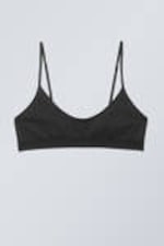 Black - Cat Soft Scooped Bra - 0