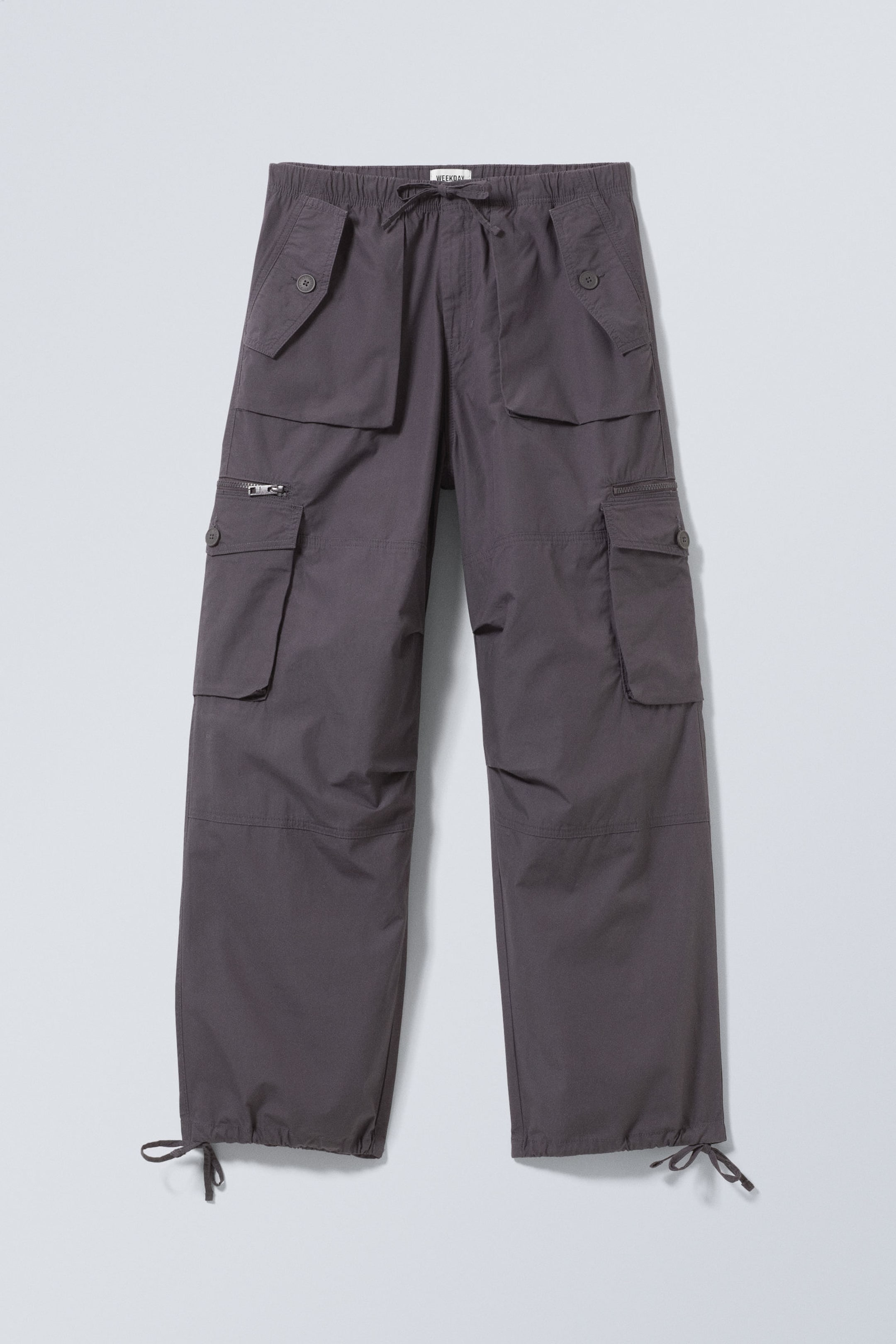 Dark Grey - Piper Loose Cargo Trousers - 0