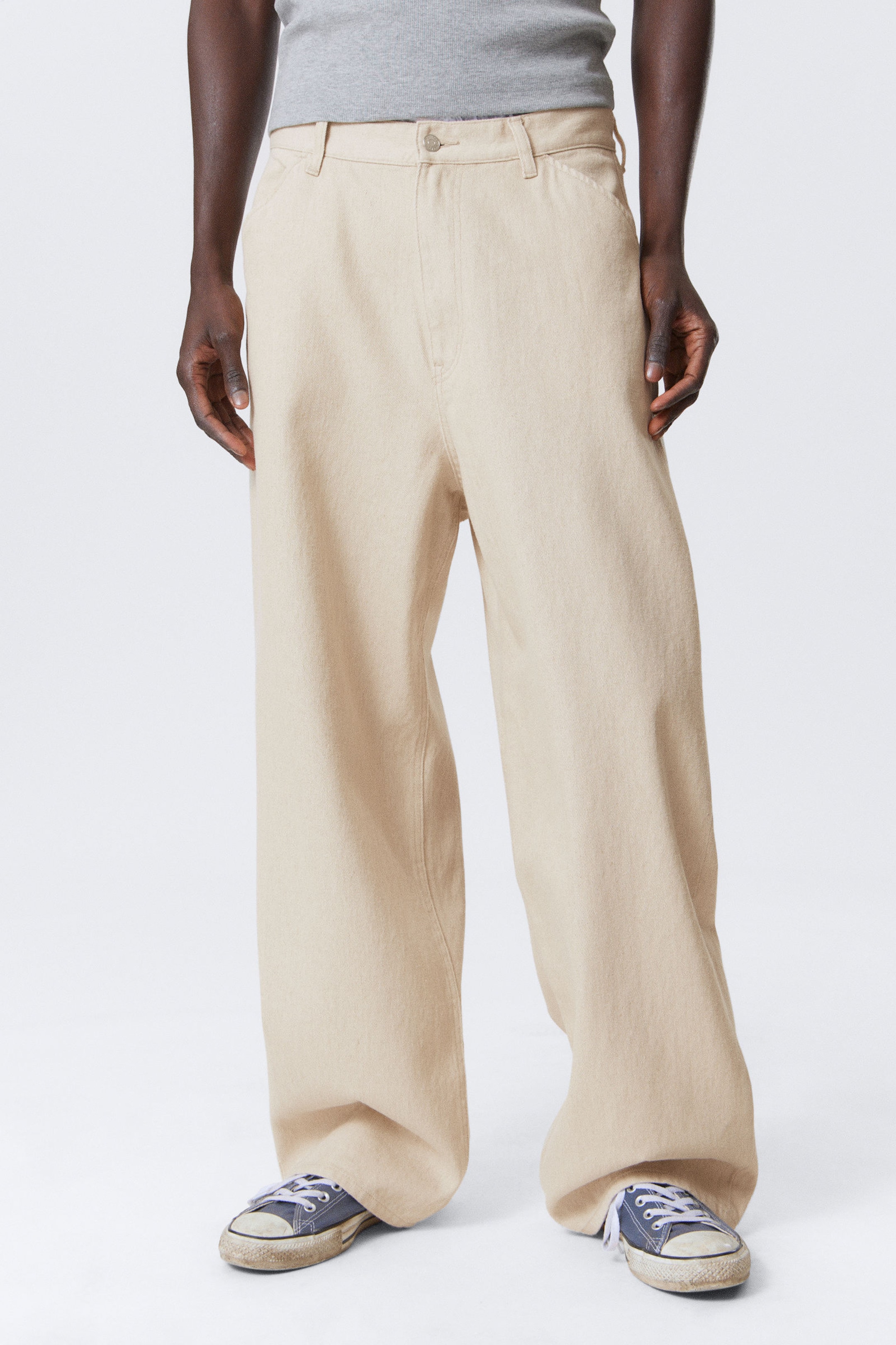 Ecru - Astro - Locker sitzende, weite Leinen-Mix-Hose - 3