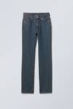 Lapis Blue - Mittelblau - Schmale Jeans City mit hohem Bund - 0